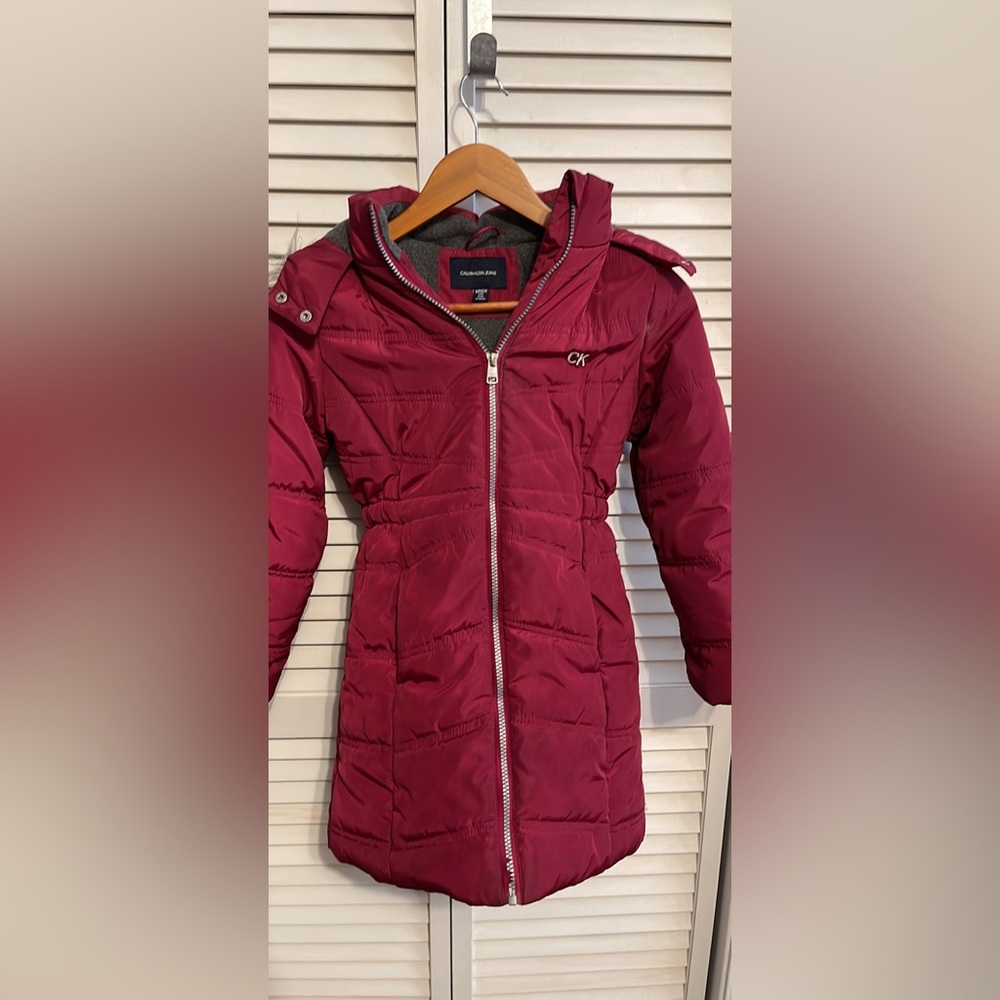 Calvin Klein puffer pink coat size 7